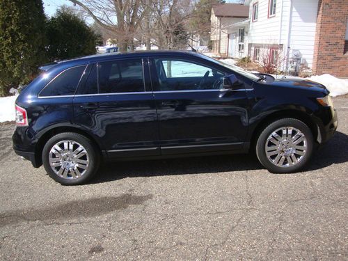 2010 ford edge limited awd dark blue panoramic sunroof 20" wheels 28k miles