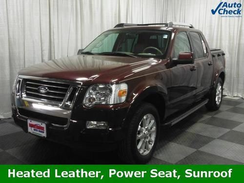 2007 ford explorer sport trac limited, burgundy, grey leather, awd,4.0 v6