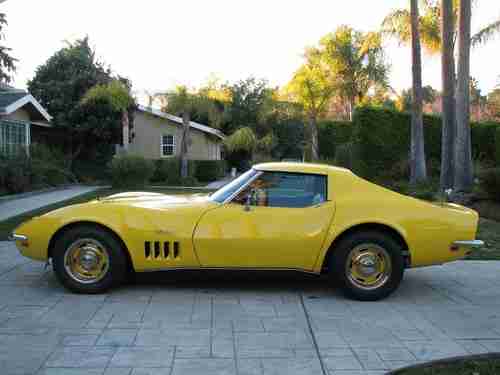 1969 CORVETTE STINGRAY BIG BLOCK, 4-SPEED, T-TOP,  ONE OWNER WITH DOCUMENTATION, image 3