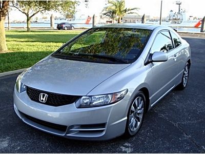 2009 honda civic ex coupe 5-speed at silver  gray low miles