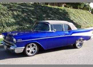 1957 chevy bel air 2 door fully restored resto mod convertible, low mileage!