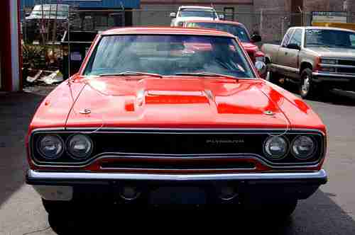 1970 Plymouth Road Runner 440+6 4-Speed PistolGrip AirGrab Buckets HEMI Orange, US $45,000.00, image 5