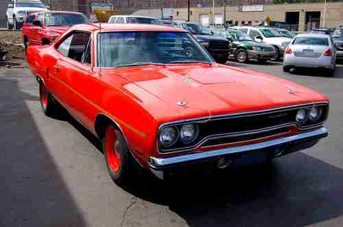 1970 Plymouth Road Runner 440+6 4-Speed PistolGrip AirGrab Buckets HEMI Orange, US $45,000.00, image 7