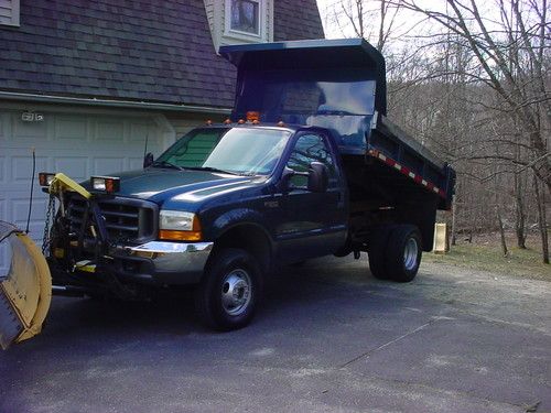 99 ford f350 dump,4wd,4 wheel drive,7.3l diesel,manual trans,std,plow,77k miles