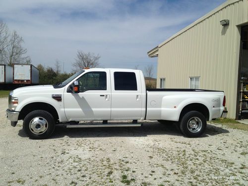 2010 f350 4x4 drw crew cab lariat 172" wb styleside 6.4l  diesel white