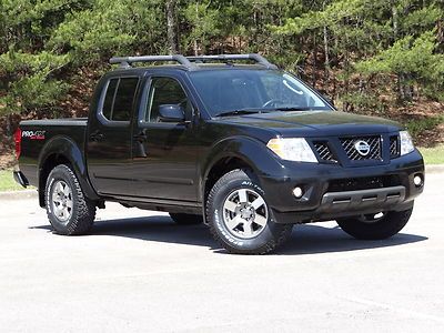 Black pro-4x offroad luxury 4x4 truck leather a/t tires premium 4 door crew cab