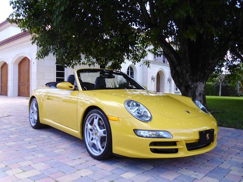 2005 porsche carrera s 911 997 cabriolet*convertible*10,800 miles fl car*mint!