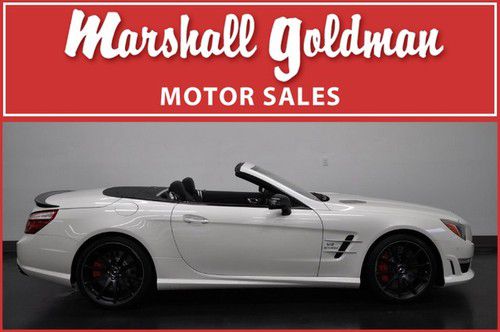 2013 mercedes benz sl 63 amg diamond white with black $172k list only 480 miles