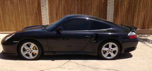 2005 porsche 911 996 turbo s coupe black paint w/ black interior