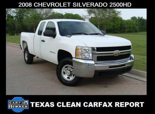 2008 chevrolet silverado 2500hd 2wd ext cab texas carfax 1-owner vehicle