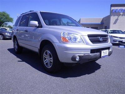 04 honda pilot ex-l 4wd leather v6 3rd row no reserve