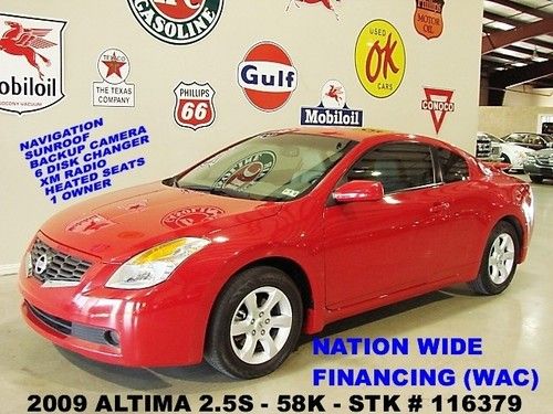 2009 altima 2.5s coupe,sunroof,nav,back-up,htd lth,bose,16in whls,58k,we finance