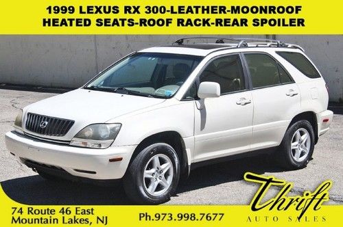 1999 lexus rx 300-leather-moonroof-heated seats-roof rack-rear spoiler