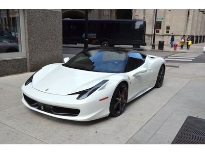 2010 ferrari 458 italia coupe white with black roof goregous combination!