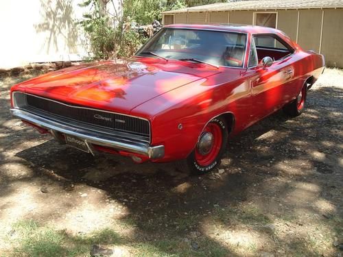 1968, mopar, dodge, red, 383, no rust, ca car, plymouth, 68, no reserve, look