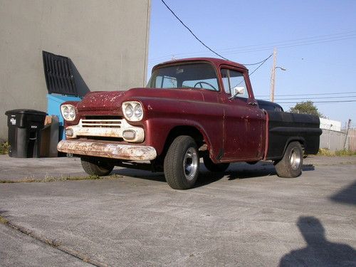 1958 chevy shorbed fleetside big window