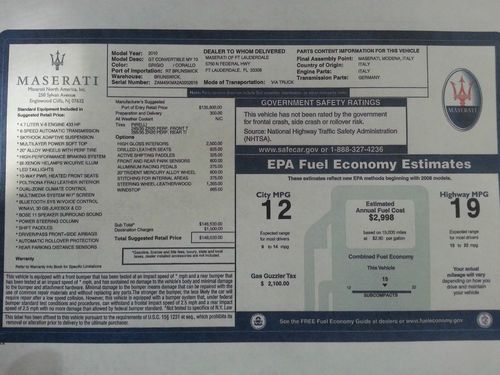 2010 Maserati Gran Turismo S Cabriolet-Grigio Metallic over Red Leather-SEXY, US $89,850.00, image 2