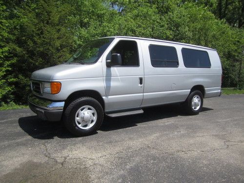 05 ford e-350 ext custom 13 passenger shuttle bus van 5.4l v8 all power options!