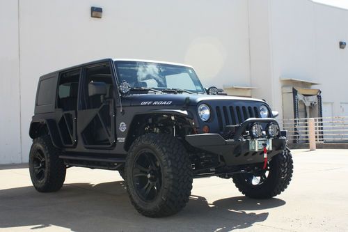 2013 jeep wrangler jk unlimited sport 4-door 3.6l *no limit custom* lifted