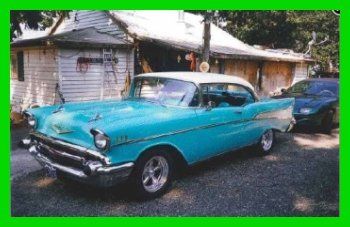 1957 chevrolet bel air 2 door hard top rebuilt 307 runs great