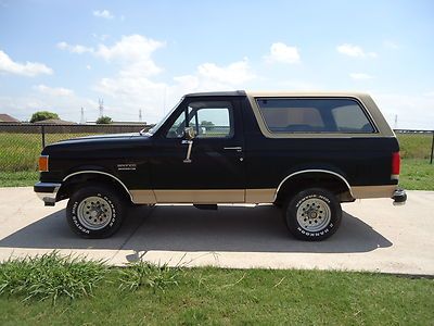 1990 ford bronco eddie bauer 4x4, 5.0l, clean, no rust, new tires, no reserve