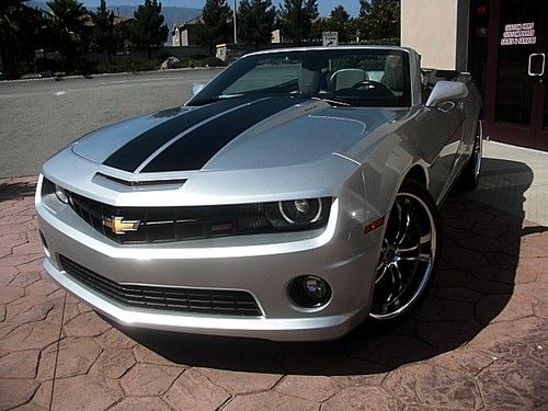 Chevrolet camaro v8 6.2 liter 2 ss rs 22" wheels 2011 racing stripes convertible