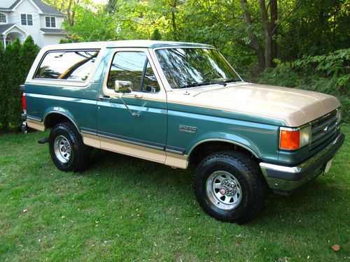 1989 bronco 5.8 v8 efi w/c-6 trans! 78k act miles. california survivor 2 owner!