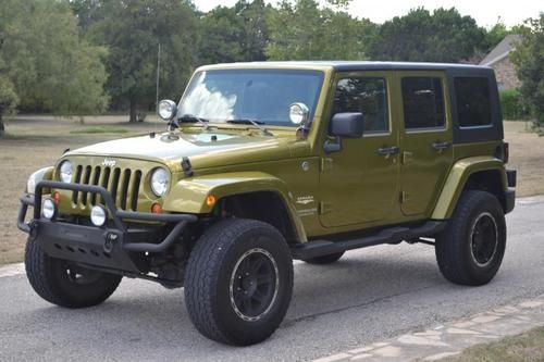 2007 jeep wrangler unlimited sahara 4x4 4wd 4-door 3.8l lift hard top