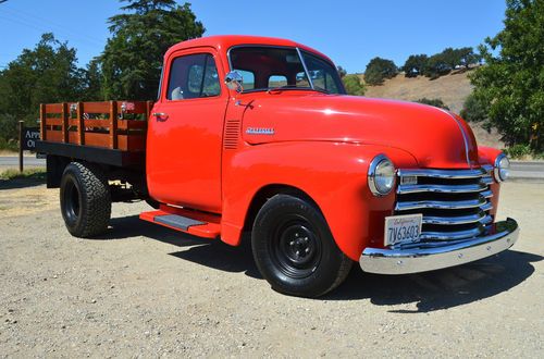 1950 chevy 5 window flatbed 350ci/350 trans vintage air newer build 700 mi ca