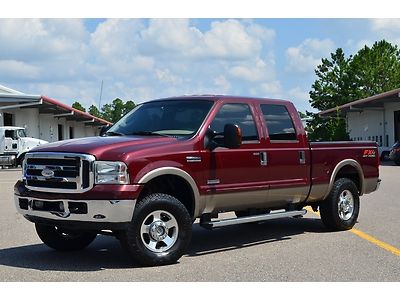 2005 ford f-250 crew cab lariat 4x4 f-350 fx-4 powerstroke diesel low reserve no