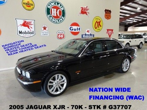 05 xjr sedan,supercharged,sunroof,nav,htd lth,6 disk cd,19in whls,70k,we finance