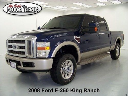 4x4 king ranch 79k crew sunroof heated memory seats 2008 ford f-250 f250