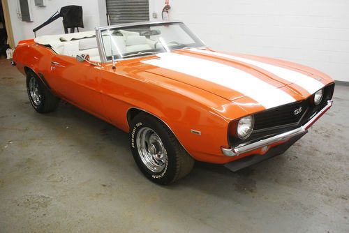 1969 chevrolet camaro convertible v8 350 manual trans 10 bolt buckets nice look