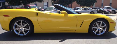 2008 chevrolet corvette convertible yellow z51 suspension, low miles, mint cond