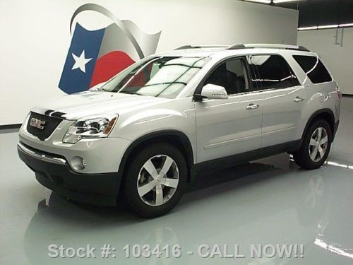 2012 gmc acadia slt htd leather rear cam 7-pass 33k mi texas direct auto