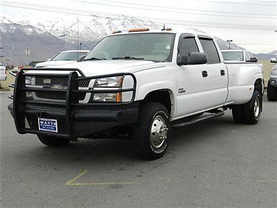 Chevy crew cab duramax diesel dually 4x4 lt leather auto tow custom bumper