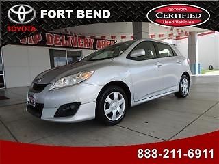 2010 toyota matrix wagon manual s fwd abs cruise cd mp3 bags power ceritied