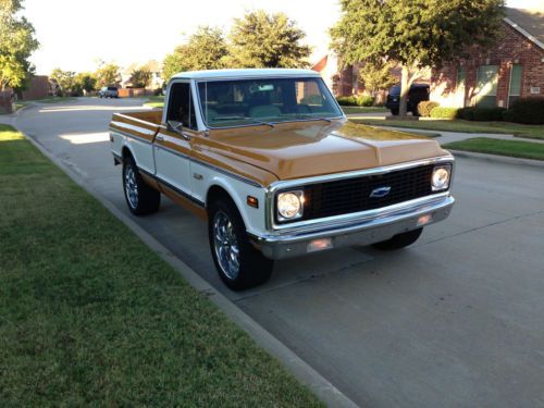 1972 chevy cheyenne short wide fleetside pickup truck c10 k10 4x4