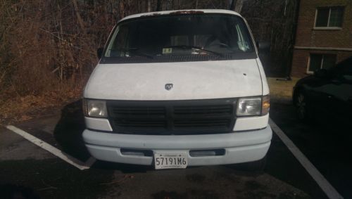 1994 white dodge ram work van-excellent running condition