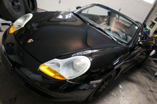 Pristine porsche boxster! factory upgrade wheels! black/black! new top!