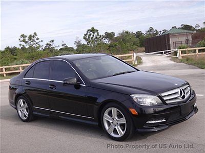 C-class 2011 mercedes benz c300 3.0l v6 rwd automatic leather sunroof low miles