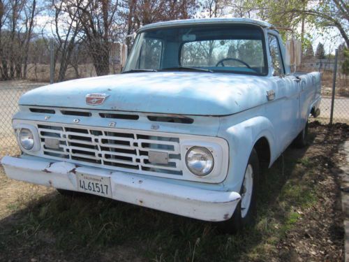 California patina 2 owner 1964 1965 1966 ford f100 project truck--camper special