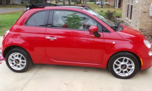 2012 red fiat 500c