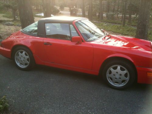1990 Porsche 911 Carrera 4 Targa Immaculate Red 78,000 Miles - CEO Sport Vehicle, image 4