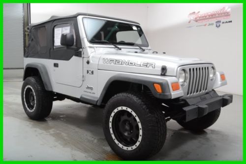 86k mi used 2006 gray jeep wrangler x 2 door mp3 towing package soft top