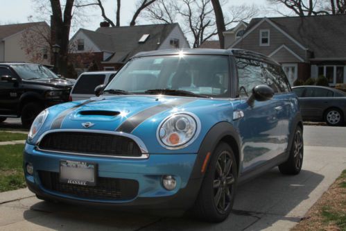 Laser blue 2010 mini cooper s clubman manual 6 speed dual pane panoramic sunroof