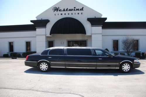Limo limousine lincoln town car ford 6 pack black stretch low price luxury rare