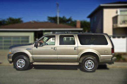 2004 ford excursion limited 4x4 diesel gold dvd leather 3rd row