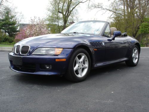 1997 bmw z3 blue/beige 73k miles original owner 6 cyl manual transmission