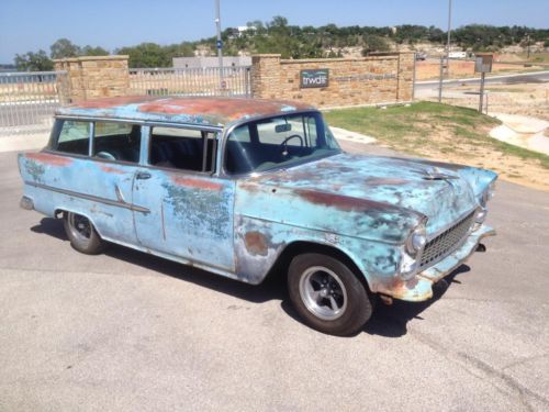 1955 chevrolet two door 210 handyman 350/350 patina lots new drive today! video!